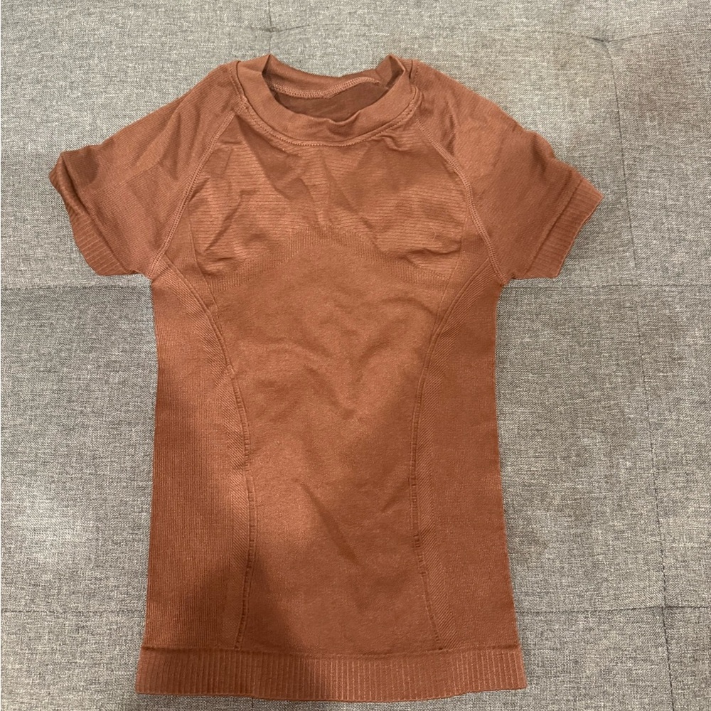 Brown Short Sleeve Top